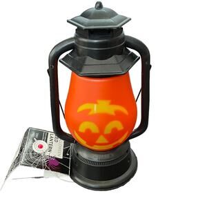 Halloween LED Lantern Light Sound with TAGS Prop Battery Operated Plastic RARE